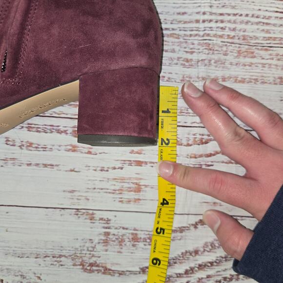 Ralph Lauren Women's Wynne Ankle Boots Size 6.5B Suede Leather Bordeaux Wine - Picture 10 of 10